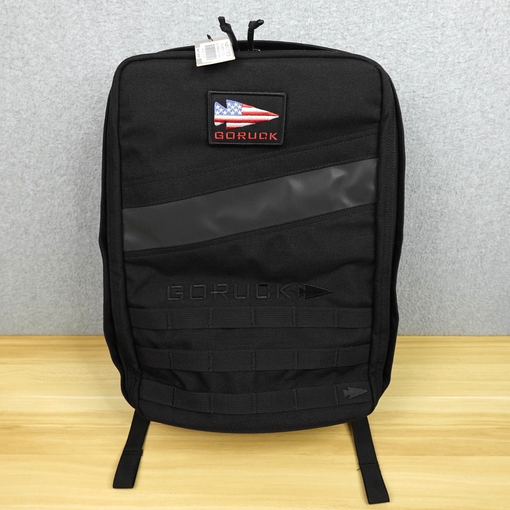 GORUCK Rucker 4.0 20L Backpack Black/Orange Nylon Flag Logo Tactical New